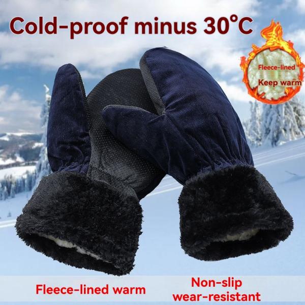 Gloves & Mittens | Womens  Waxed Mittens With Fur Trim Gloves & Mittens Gloves & Mittens