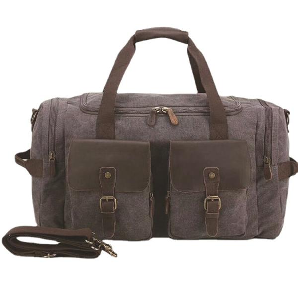 Packs & Bags | Mens  Leather Goods Canvas And Leather Duffle Mens Accessories Mens